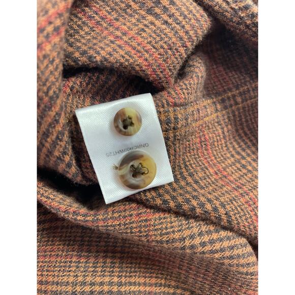 Roundtree & Yorke Glen Check Plaid Flannel Button Up Shirt Men’s Size Large - Picture 3 of 5